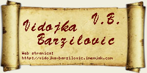 Vidojka Barzilović vizit kartica